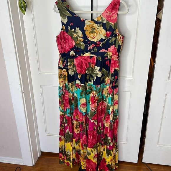 Vasna Desire Boho Floral Tiered Maxi Dress Small - Picture 9 of 9